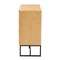 Baxton Studio Sawyer MidCentury Oak Brown Finished Wood and Black Metal  Storage Cabinet with Natural Rattan 223-12921-ZORO - alternate 5